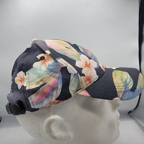 Chaos Floral Tat Cap Black Adjustable Outdoors Aloha Hawaiian Casual - Picture 4 of 9